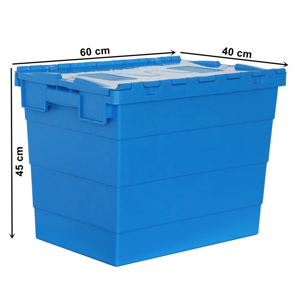 Nesting Plastic Stackable Waterproof Big Plastic Storage Box for Warehouse Logistic Moving Company
