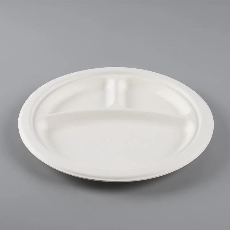 7inch 8inch Cheap Disposable Eco Friendly Sugarcane Bagasse Dishes Compostable Biodegradable Paper Plates