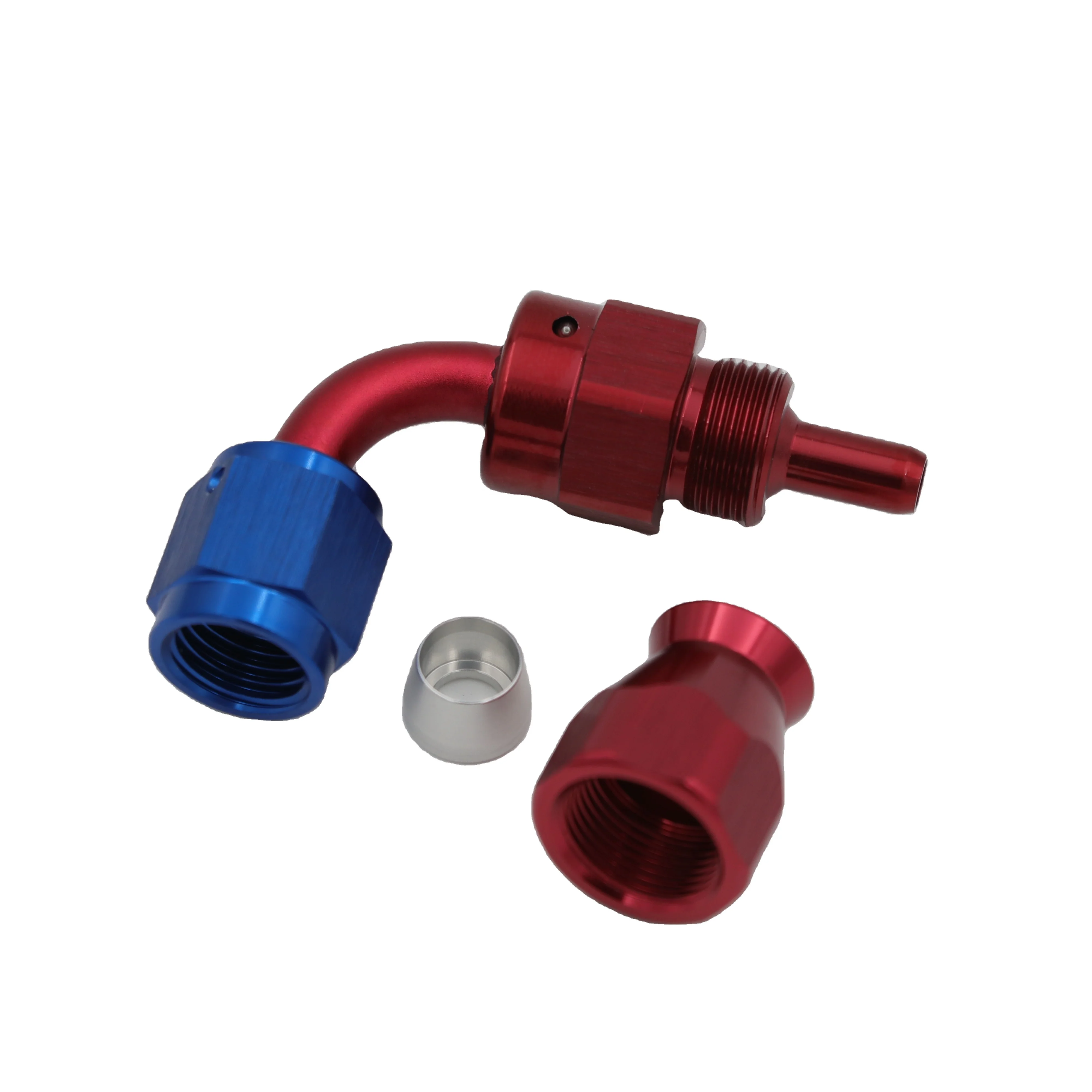 AoMei  Racing  Factory  PTFE Hose ends AN3 AN4 AN6 AN8 AN10 AN12 90Degree  elbow fitting