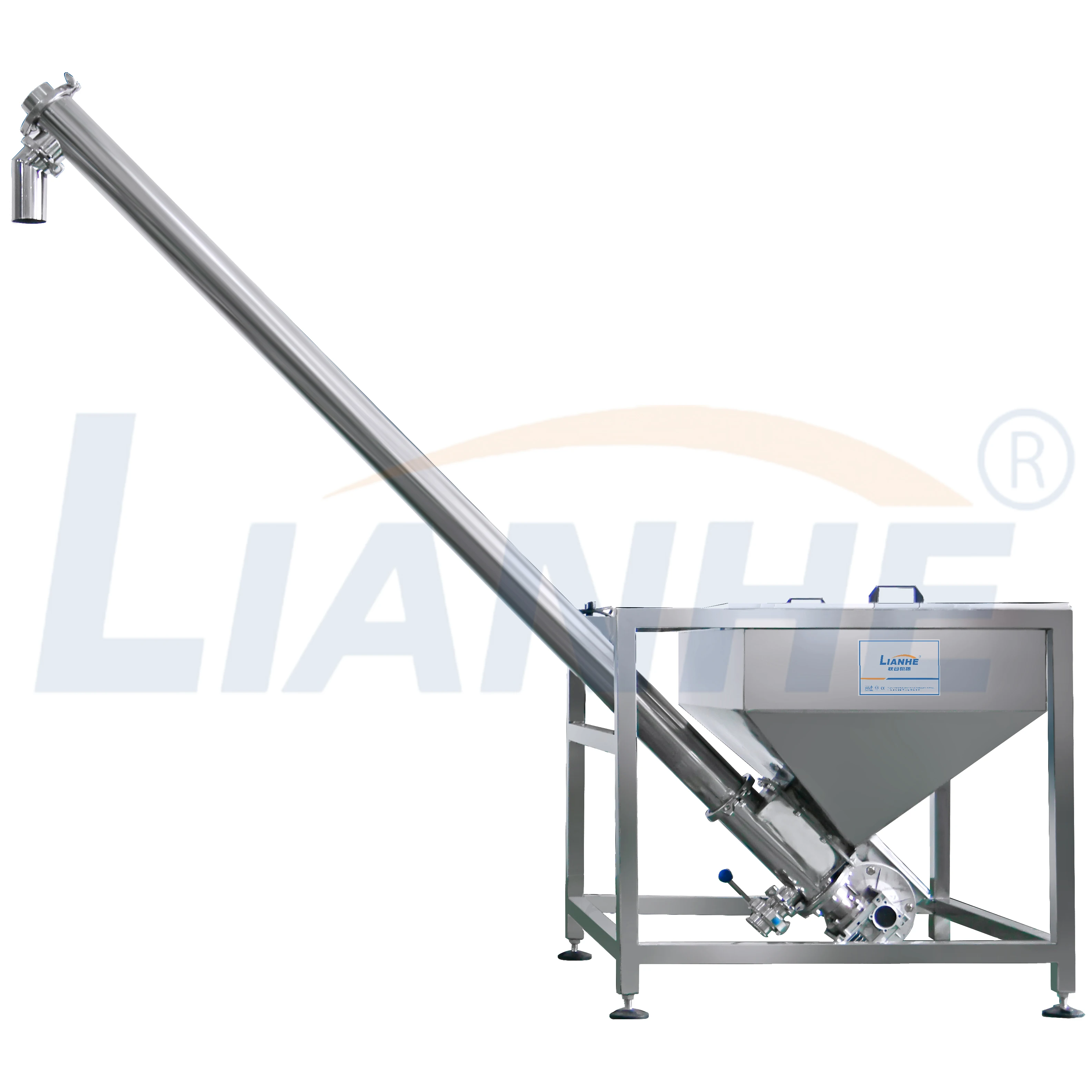 Inclined Pepper Cocoa Laundry Hopper Screw Auger Feeding Machine Powder Feeder