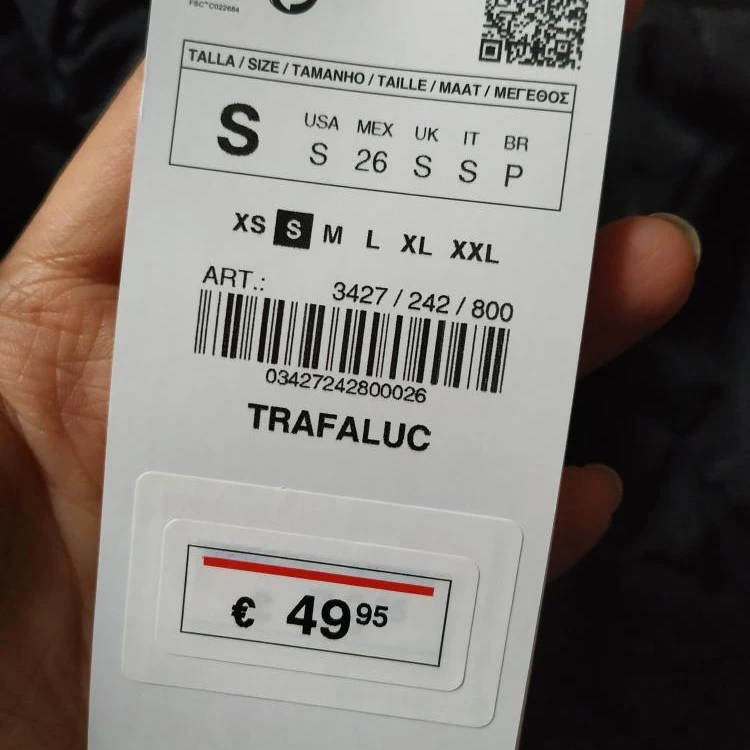 Eco-Friendly Material Red Line Multi Layer Piggy Sticker Roll Pakistan Piggyback Price Label Sticker For Garment Tag