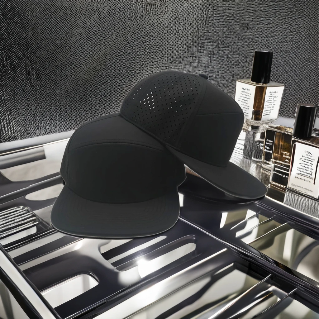 JEYA Snapback Hats 6 Panel Black Blank Polyester Custom Rubber Patch Logo Snapback Cap Oem