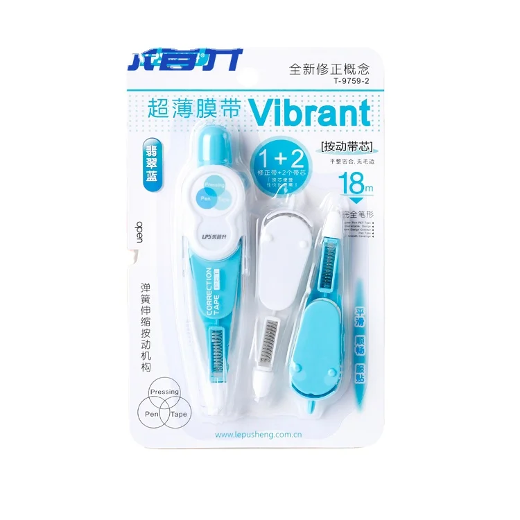 Press Type Retractable Correction Tape with Refill Tape Pen Type Correction Runner