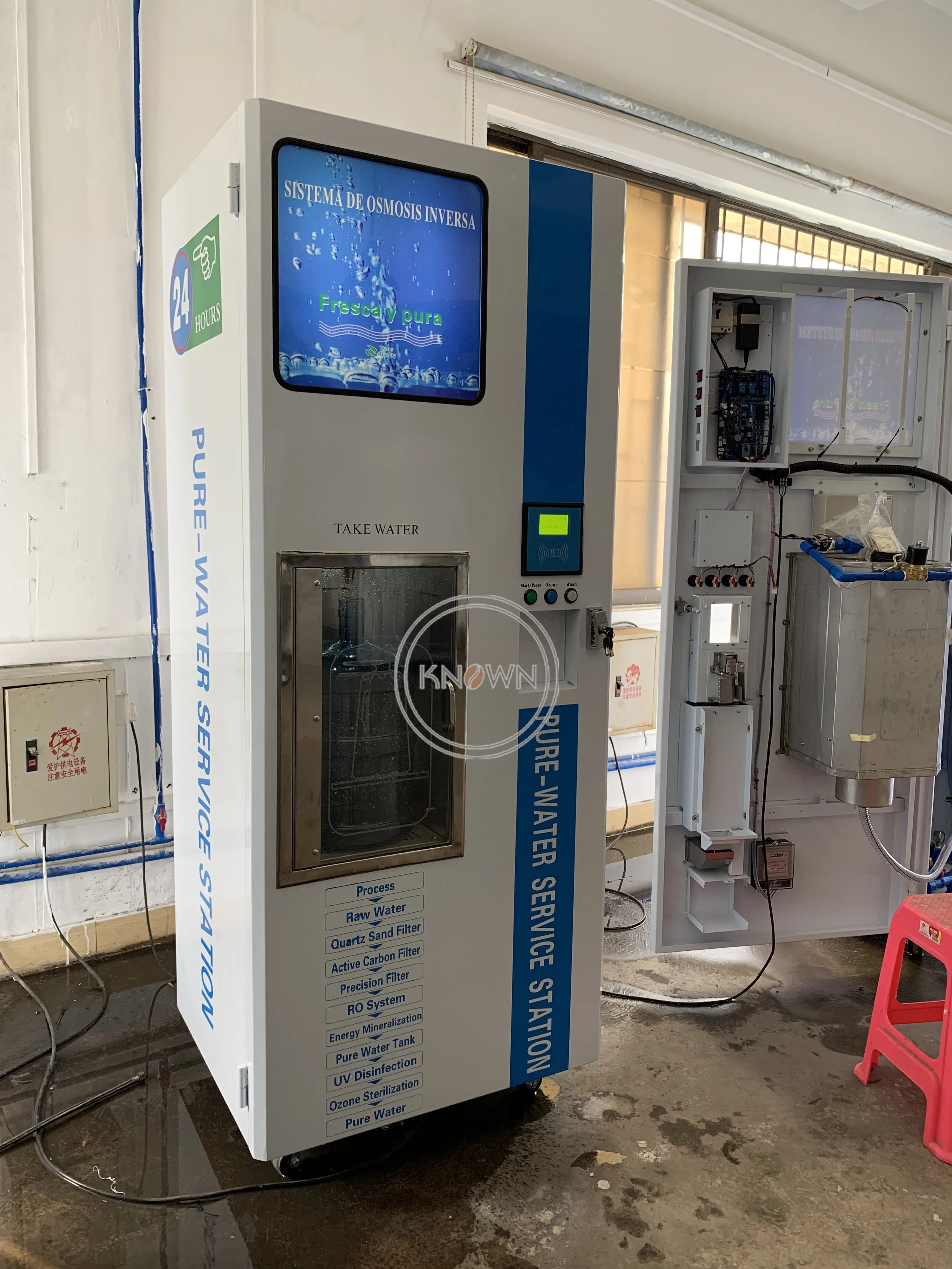 2024 Water Vending Machine with RO System Filter and Front Door Open Design Easy Install water vending machine
