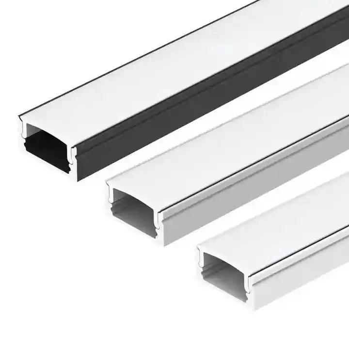 U shape led aluminum strip With spots free led light aluminum profile for Surface mount Extruded aluminum profile