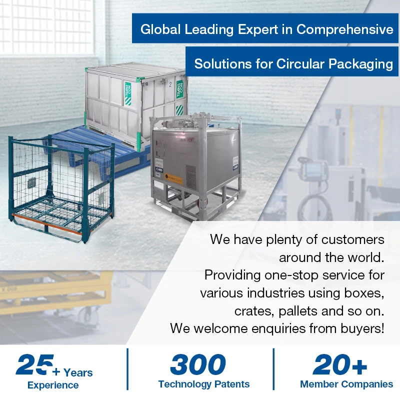 ISO Stackable Plastic Folding Pallet Vented Tubs Collapsible Storage Mesh Mega Bin for Fruits and Vegetables