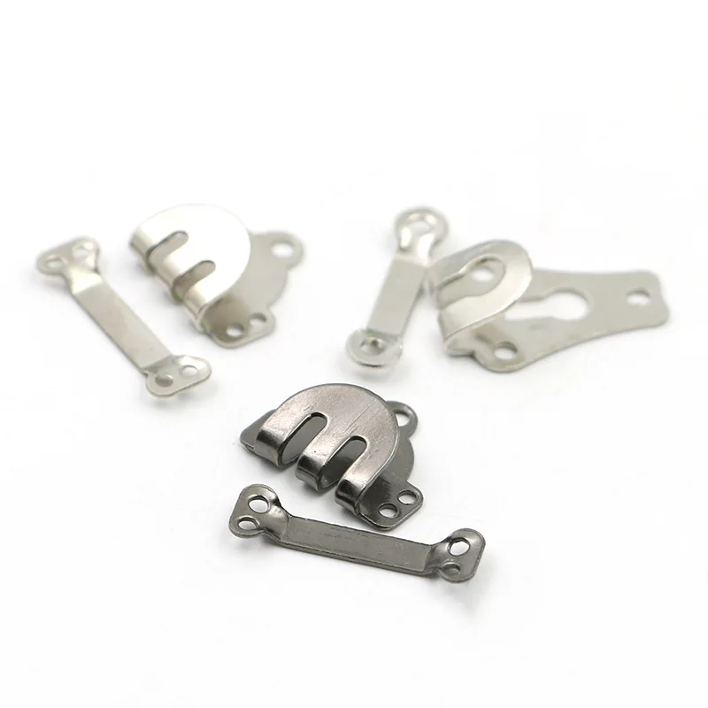 Factory custom Metal brass small trouser hook and bar for pants sewing trouser hooks and bars