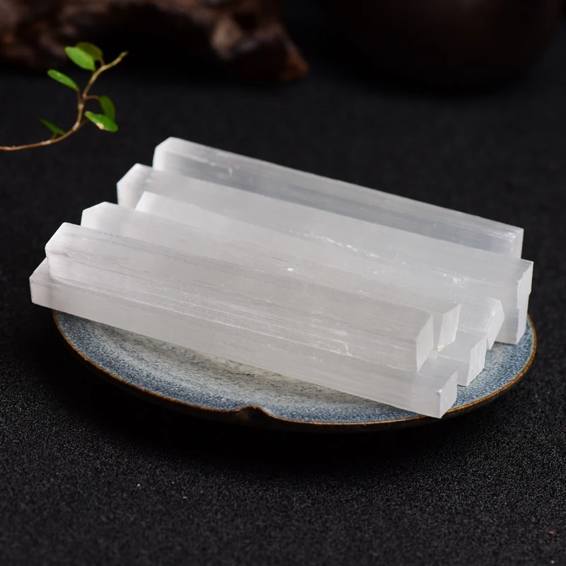 Wholesale Natural Selenite Sticks Wands Energy Raw Stone Rough stones Selenite  gifts