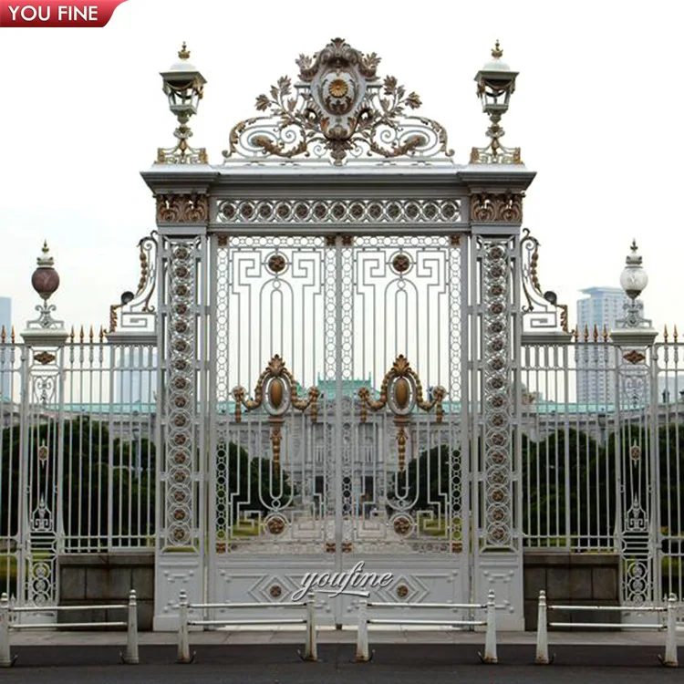 Custom Large Garden Luxury Villas High Quality Wrought Iron Gate Design
