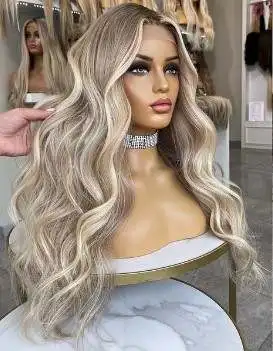 ombre 13X4 13X6 Lace Front Wigs Human Hair For Black Women Cuticle Aligned Virgin Hair Transparent HD Full Frontal Lace Wigs