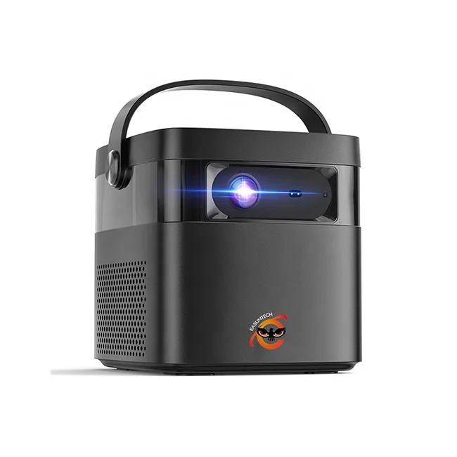 EASUNTECH M2 1080p cinema DLP home theater led android video portable TV outdoor 3D 4K full hd smart mini projector with battery