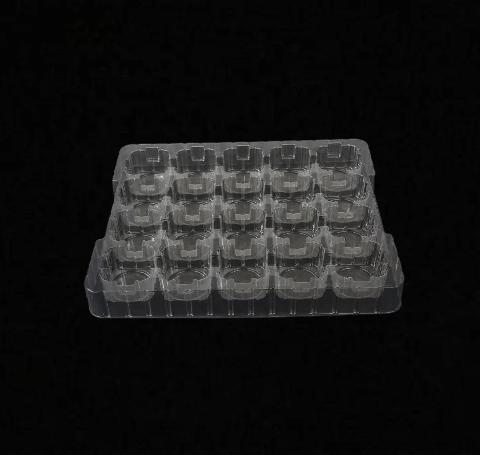 Hot Sale Custom Transparent Recycled Plastic Cavity Tray 20 Compartments Tray Big Size Plastic Tray with Dividers