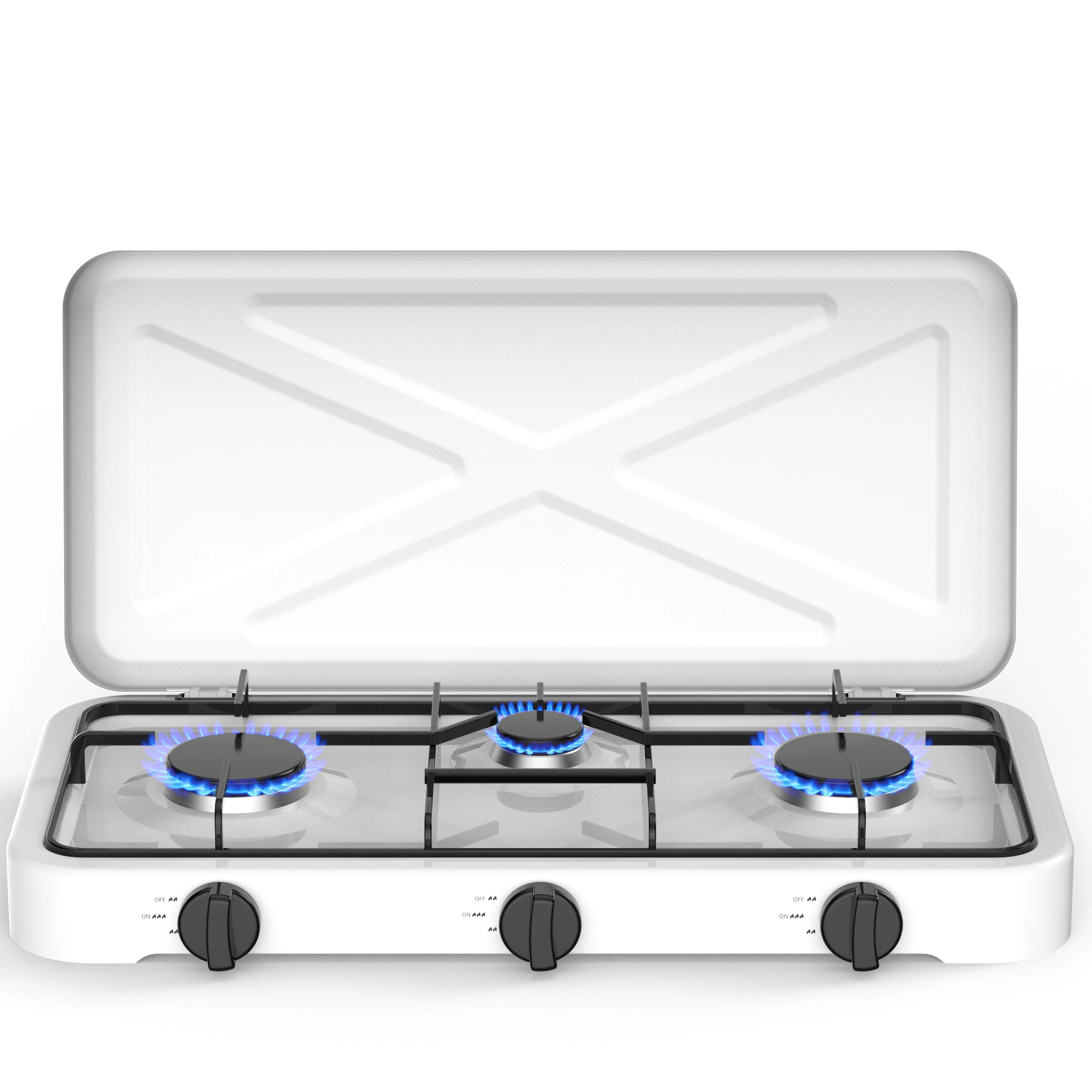 Газовая плита из нержавеющей стали с 3 горелками