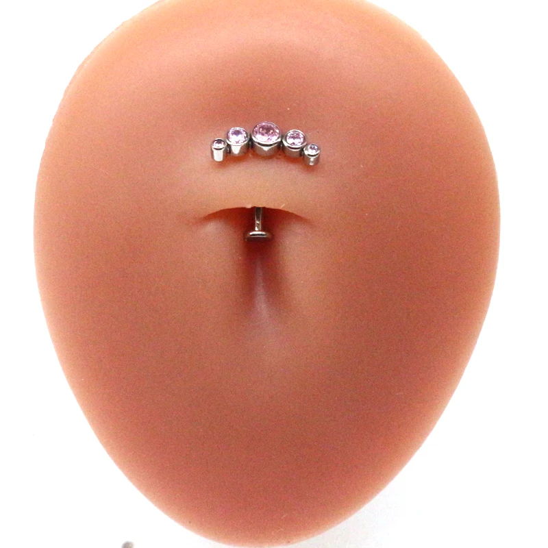 xjy Fashion F136 piercing Titanium Navel Ring push pin belly button ring septum Body Jewelry  Navel Curves belly piercing