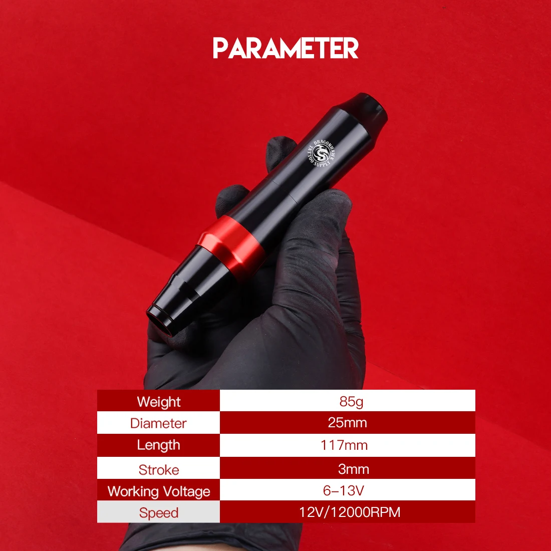 Dragonhawk Permanent Make Up Tattoo Machine Kit with 20pcs Needle Cartridge Premium Tattoo Kits