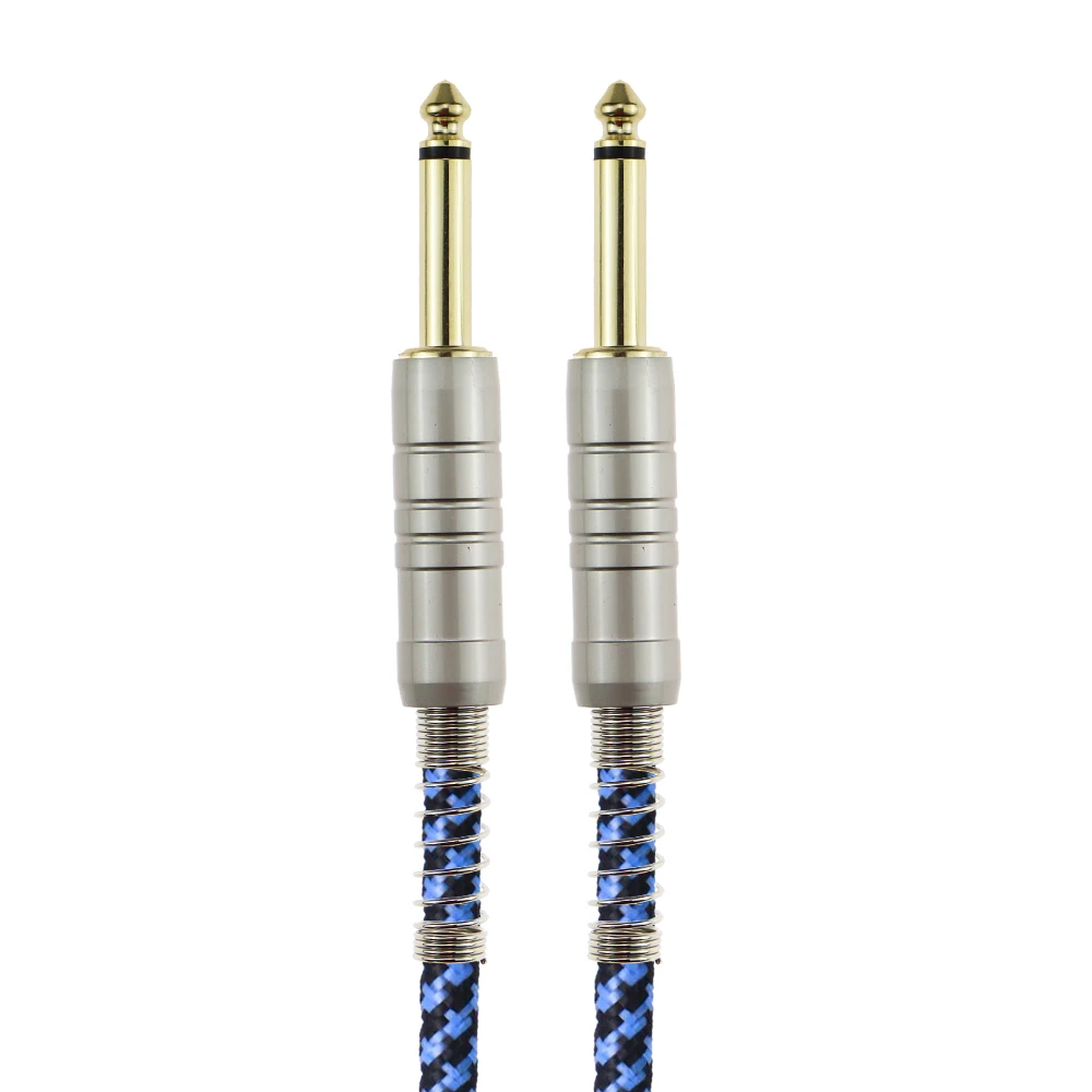 High quality 6.3mm 10ft 15ft 20ft  25ft 3m 4.5m  5m 6m  drum bass electric guitar cable