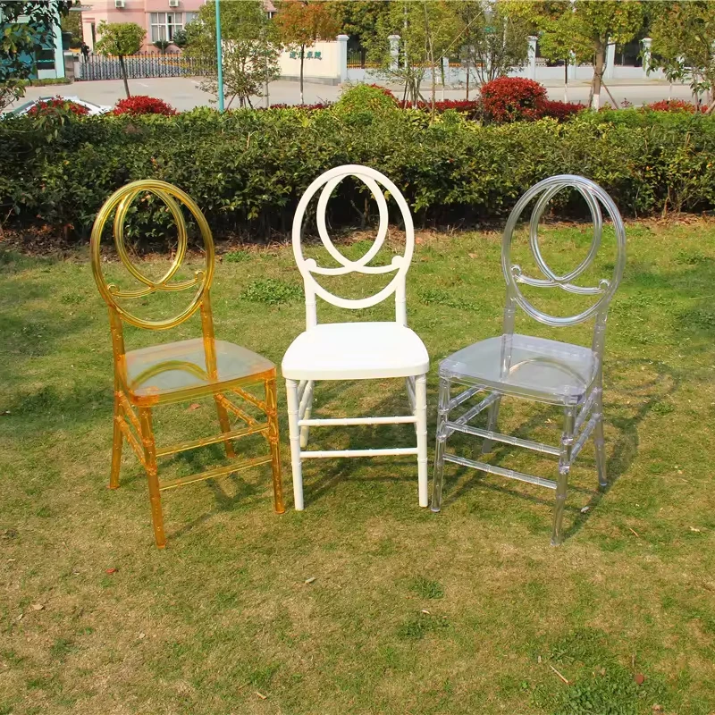 High Quality Wholesale Clear Dining Crystal Acrylic Plastic Resin Transparent Event Tiffany Chiavari Phoenix Chairs For Wedding