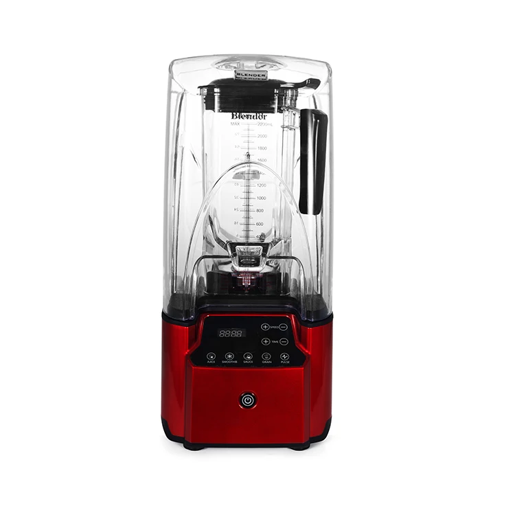 2200W 2.2L Heavy Duty Industrial Commercial Blender with Sound Cover for Coffee Shops