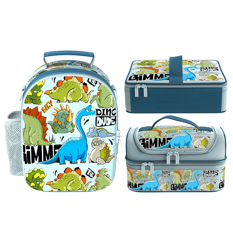 Набор детских упаковок с термоизоляцией и мультяшным принтом