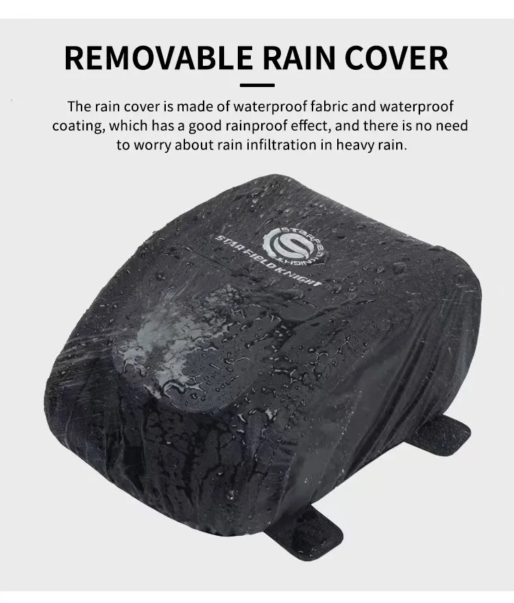 Hot selling motorcycle rear seat bag, riding oil bag, waterproof multifunctional magnetic adsorption