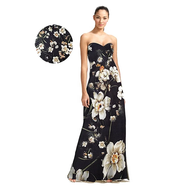 Custom design digital printed 16mm mulberry silk satin fabric for Garment