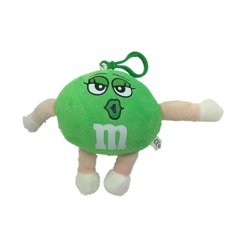 Factory Direct Sales Milk Chocolate MM Soft Toy Doll Doll Machine Pendant M Beans Key Chain Toys