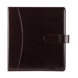 Hot Sales Accept Custom Printed A4 Size Logo Pu Leather Cover D Ring Binder In File Folder