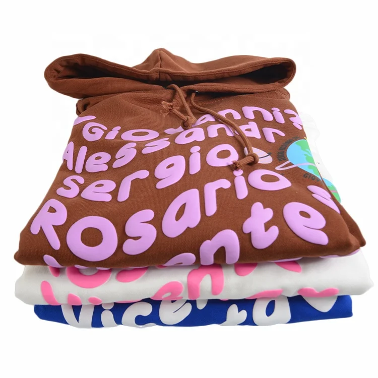 Finch Garment Wholesale custom hoodie manufacture men puff print pullover hip hop street letter print hoodie