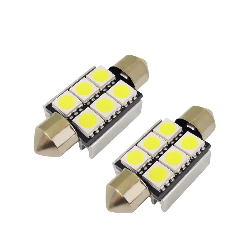 Festoon C5w 31 мм 36 39 41 2 светодиода 3 4 6 светодиодов 12 В постоянного тока 5050 canbus Автомобильные светодиодные лампы прочные и устойчивые