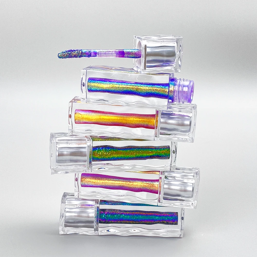 MLM Custom Makeup Private Label Ultra Glitter Long Waterproof Lip Plumping Gradient Color Tanning Cosmetics Chameleon Lip Gloss