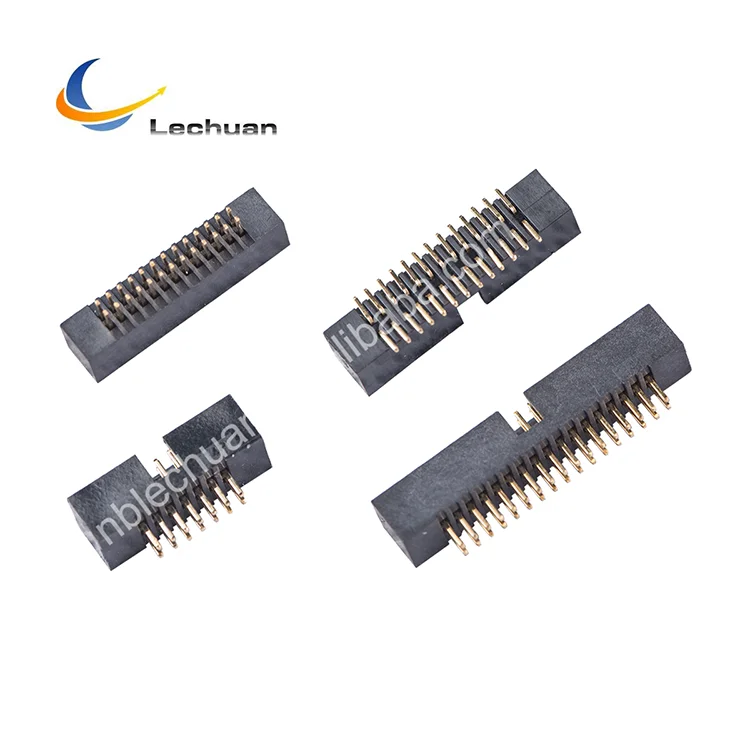 1.27mm Pitch 2*10P 180 Degrees Straight Right angle DIP Brass Gold Plated Male Box Header PCB Connector