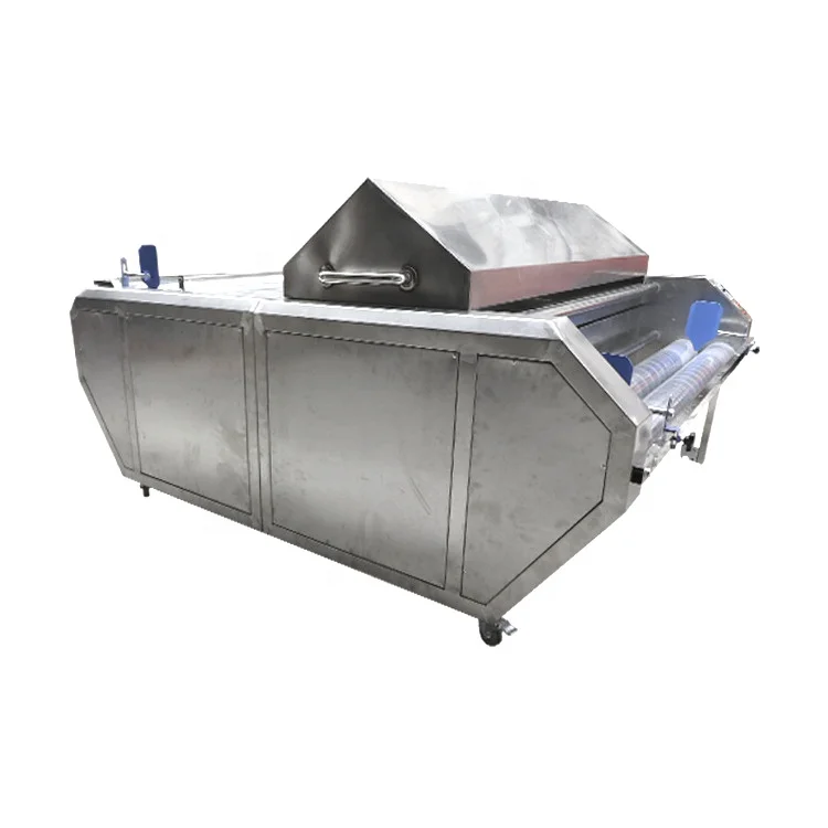 Автоматическая машина для усадки ткани штабелирующая