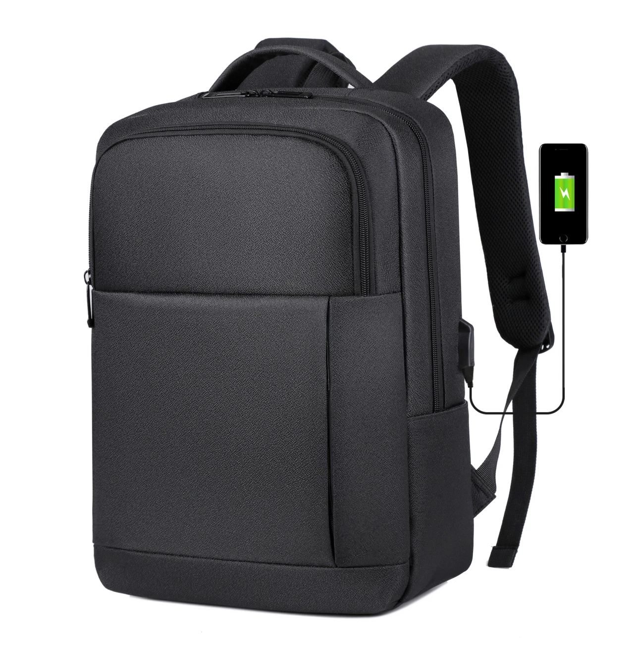 Multiple layer large capacity waterproof Computer laptop backpack with USB Charging for Men College Backpack