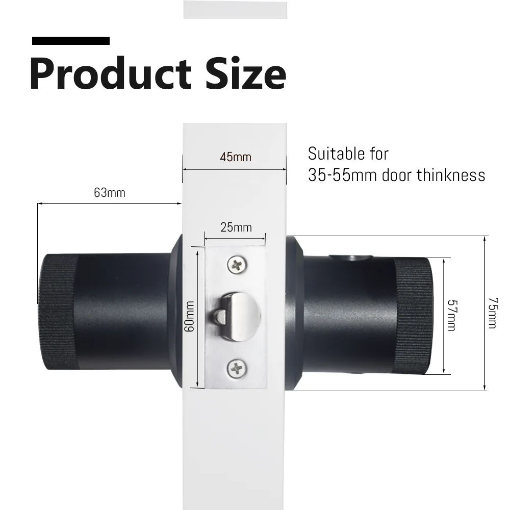 Home Fingerprint Digital Temporary password Tuya App Smart Door Lock Safe