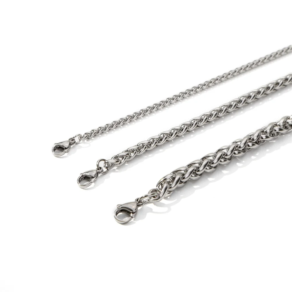 7mm Chunky Flower Basket Keel Chain Bracelet Punk Stainless Steel Links Wristband For Men Bracelets Casual Male Jewelry