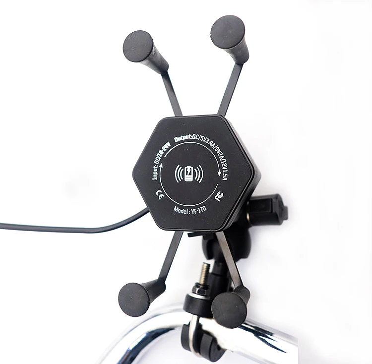 Factory Wholesale 4 Claw 12-24V Bicycle Motorcycle Mobile Mount Stand Phone Holder