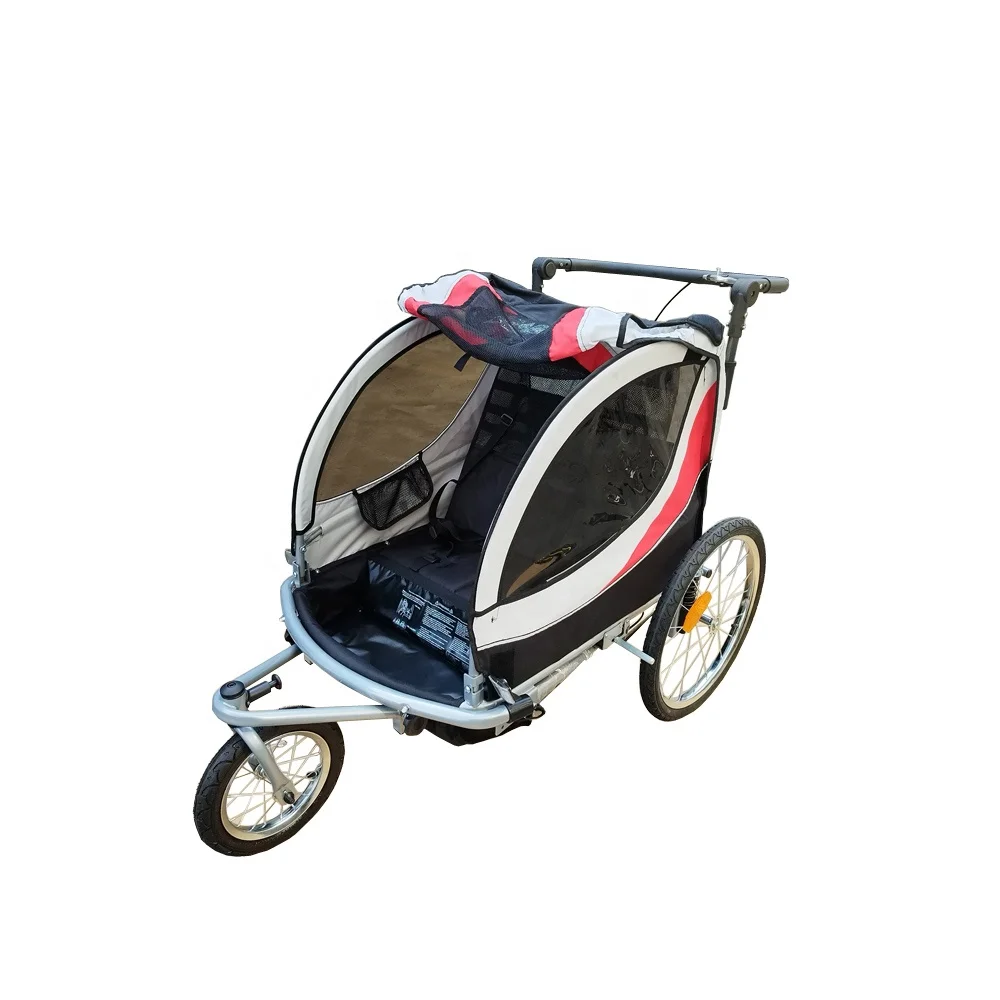 Children Bike Trailer 2 in 1 Kids Jogger Stroller Child Bicycle Trailer Transport Buggy Carrier