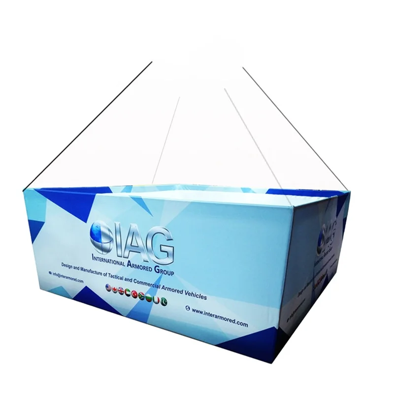 High Quality Customized Framed Modern Trade Show Hanging Sign Metal Hanging Ceiling Banner