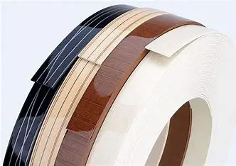 Pvc Edge Banding for Panel Furniture OEM 12mm 18mm 19mm 21mm solid woodgrain glossy metallic edge banding tape