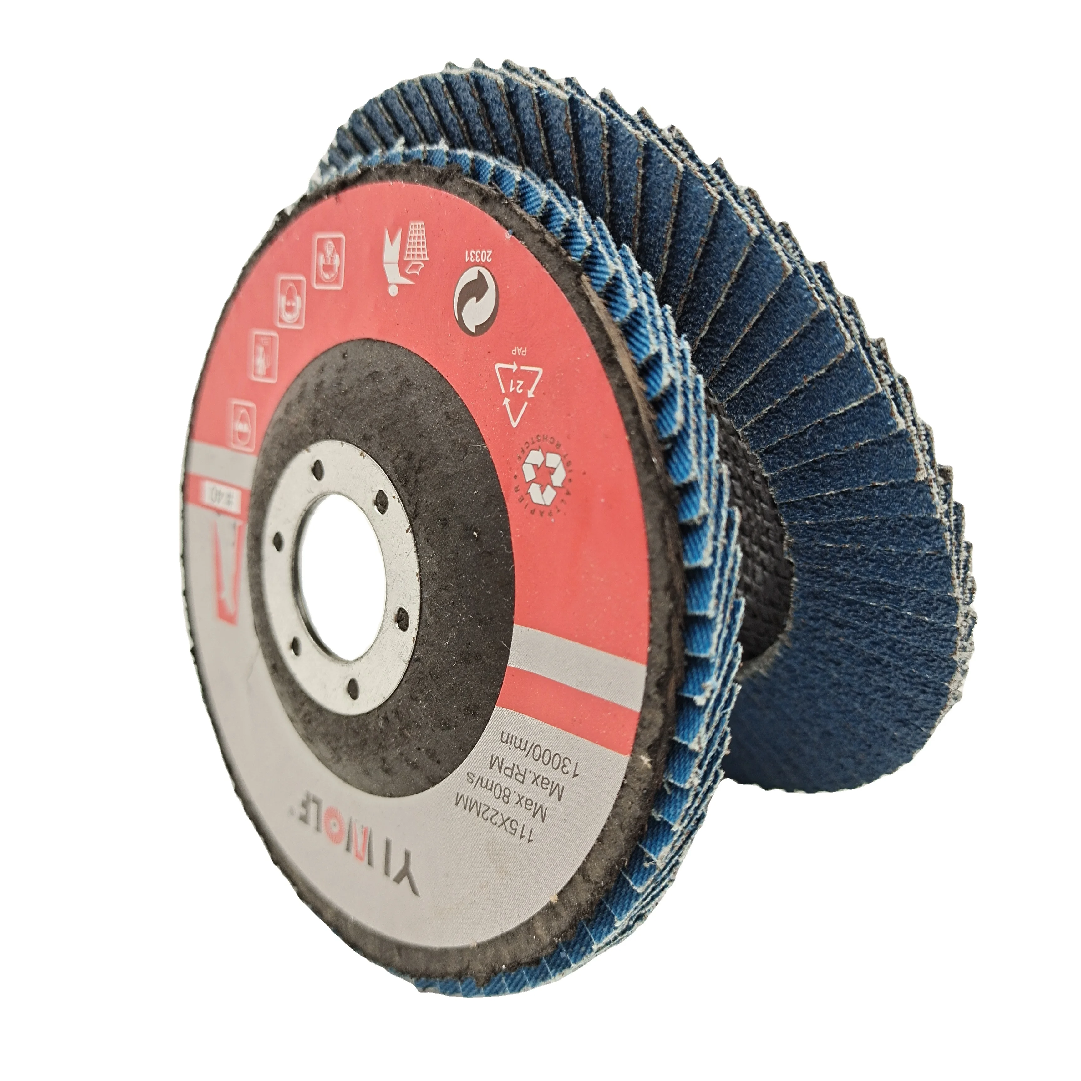 Fast Shipment PANGEA Zirconia Flap Disc 125mm Blue Flap Disco for Metal Stainless Steel Wood
