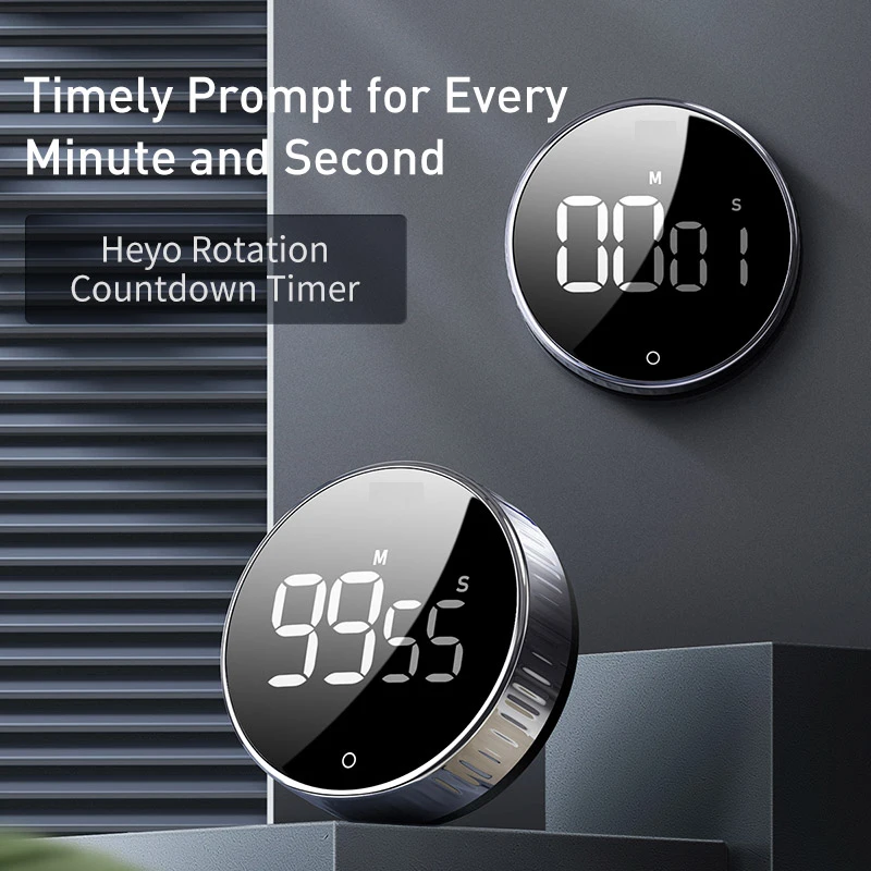 Magnetic Digital Timer Led Digital Kitchen Cooking Countdown With Alarm Timer Cooking Gadgets Shower Study LED Counter