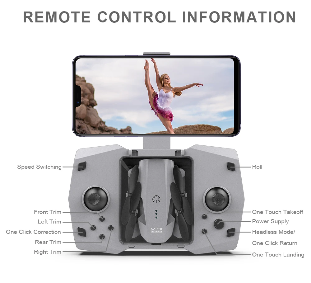 Most Popular Model Phone App Control Wifi Drone mini Camera