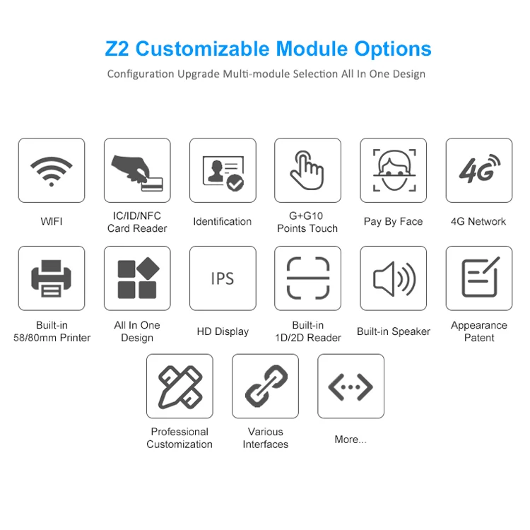 Factory Direct Sale 10.1 Inch Touch Screen China Pos Electronic Terminal Cash Register Machine kiosk For Supermarket