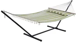 Hammock Stand  with Two Person Spreader Bar Comfortable Hammock 12FT Stand Yard Patio Outdoor Use