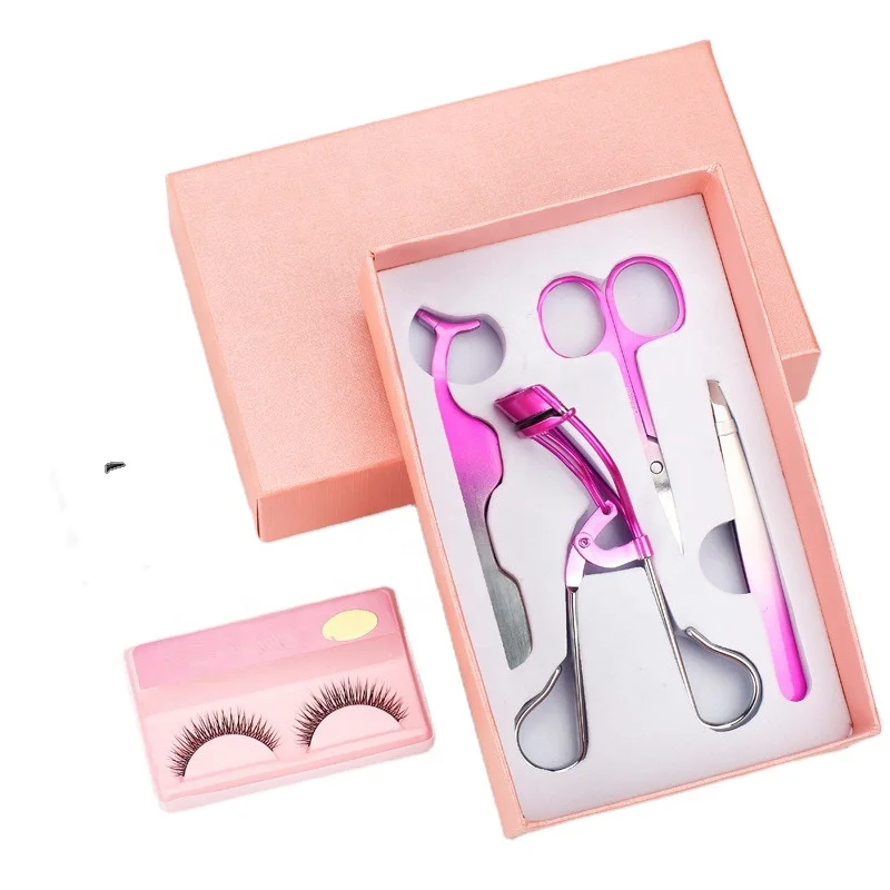 Набор для завивки ресниц Melason розовое золото, пользовательский аппликатор для ресниц, пинцет, зажим для бровей, набор с одной парой ресниц