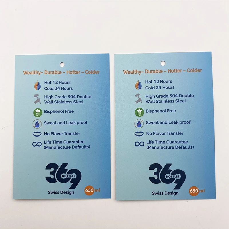 waterproof full color logo custom hang tag both side printed 300gsm recycled paper packaging hang tag for garment/ jeans