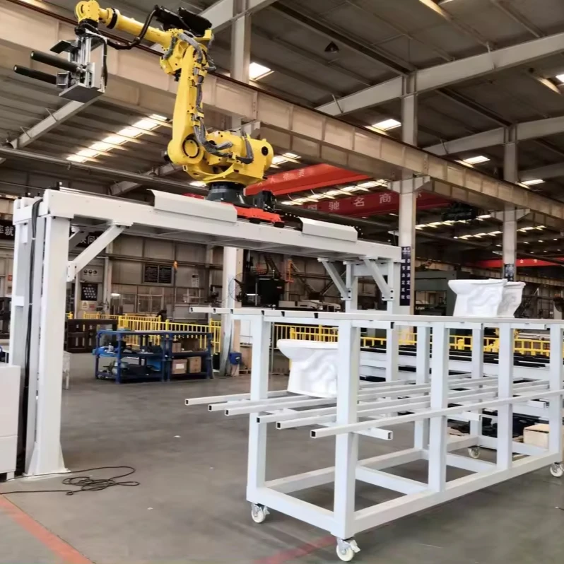 Robot Kiln Loading and Unloading  Sanitaryware Factory Effective