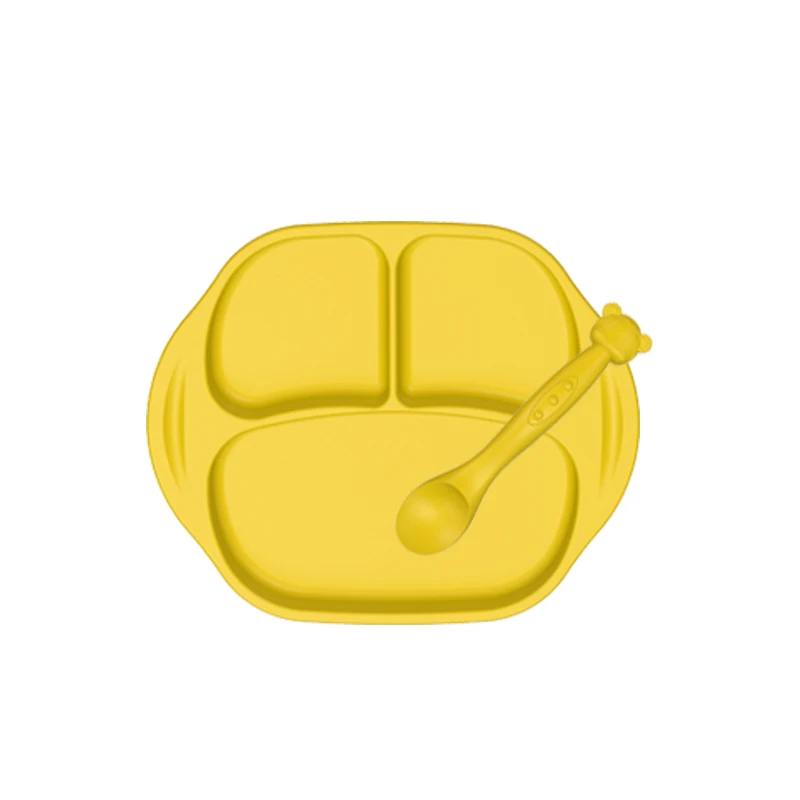 Eco-Friendly Portable Easy Baby Kids Child Silicone Placemat Feeding Plate with Suction