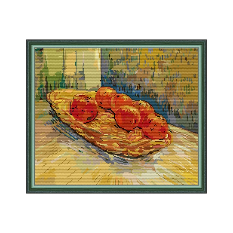 NKF Van Gogh - basket and six oranges knitting kits crafts crochet diy kit counted cross stitch kits for embroidery