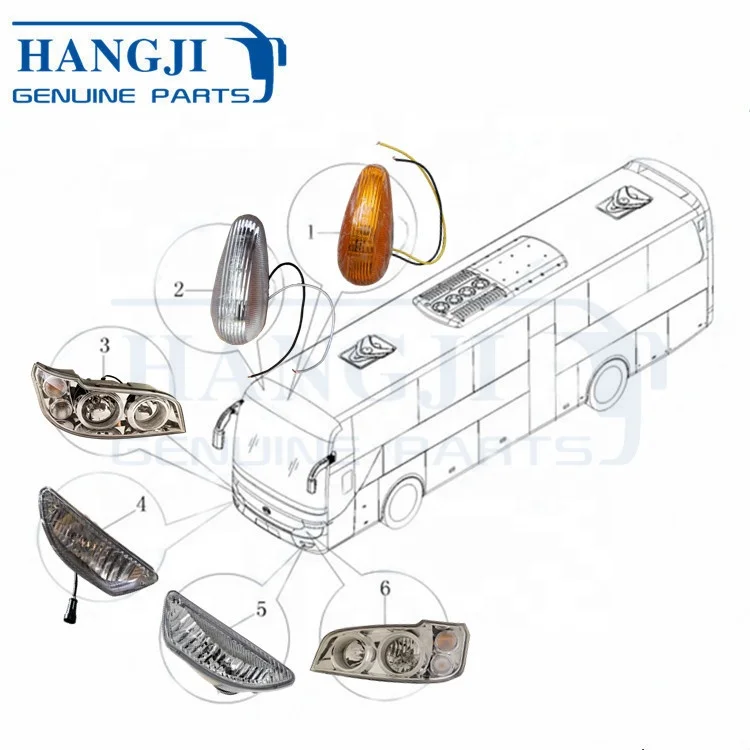 Hot Sale ZK6122HL Bus Parts Auto Lighting System Side Light China Bus Lights